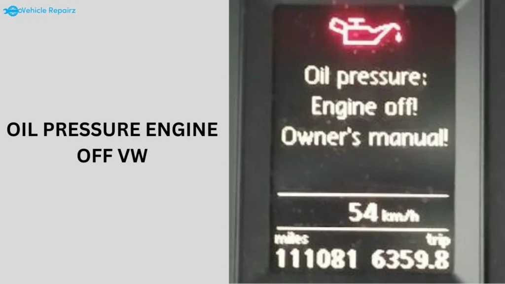 oil pressure engine off vw